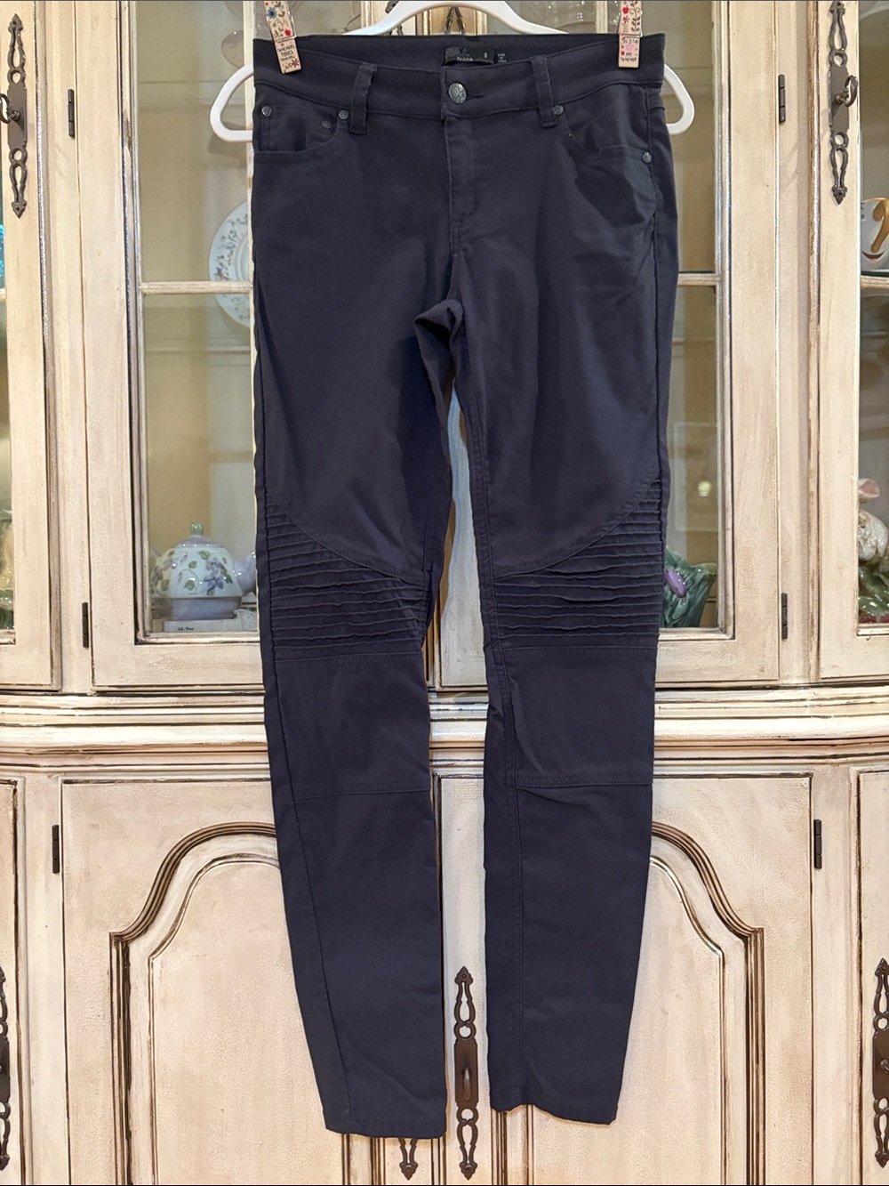 Prana Women's Deep Navy Moto-Style Pants with Stretch